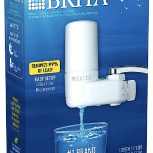 BRITA Basic Faucet Mount Water Filtration System – White