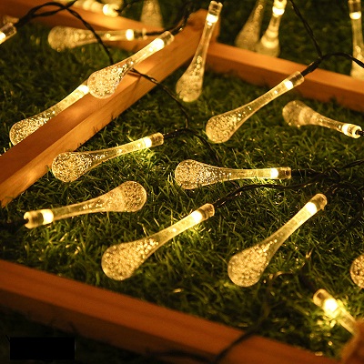 Solar Rope Lamp – Water Drop (12m, 100 LED)